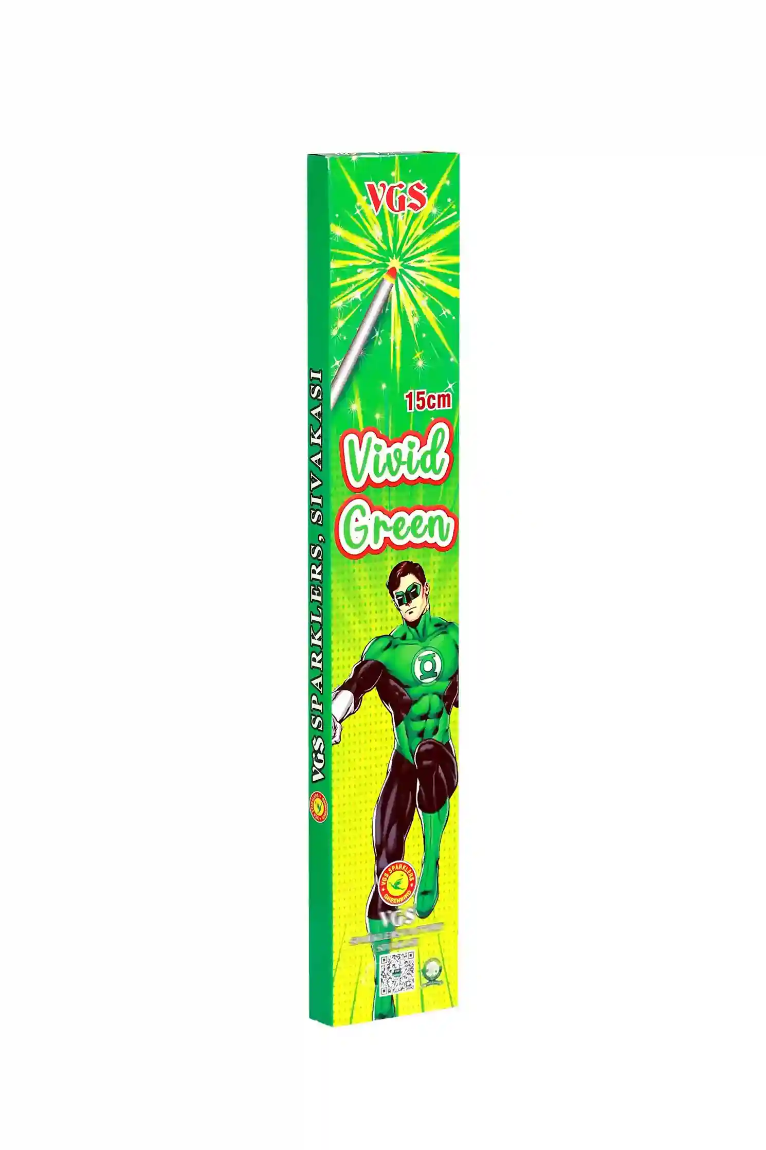 15CM Green Sparklers 10 Pcs Sivakasi fireworks for Diwali celebrations