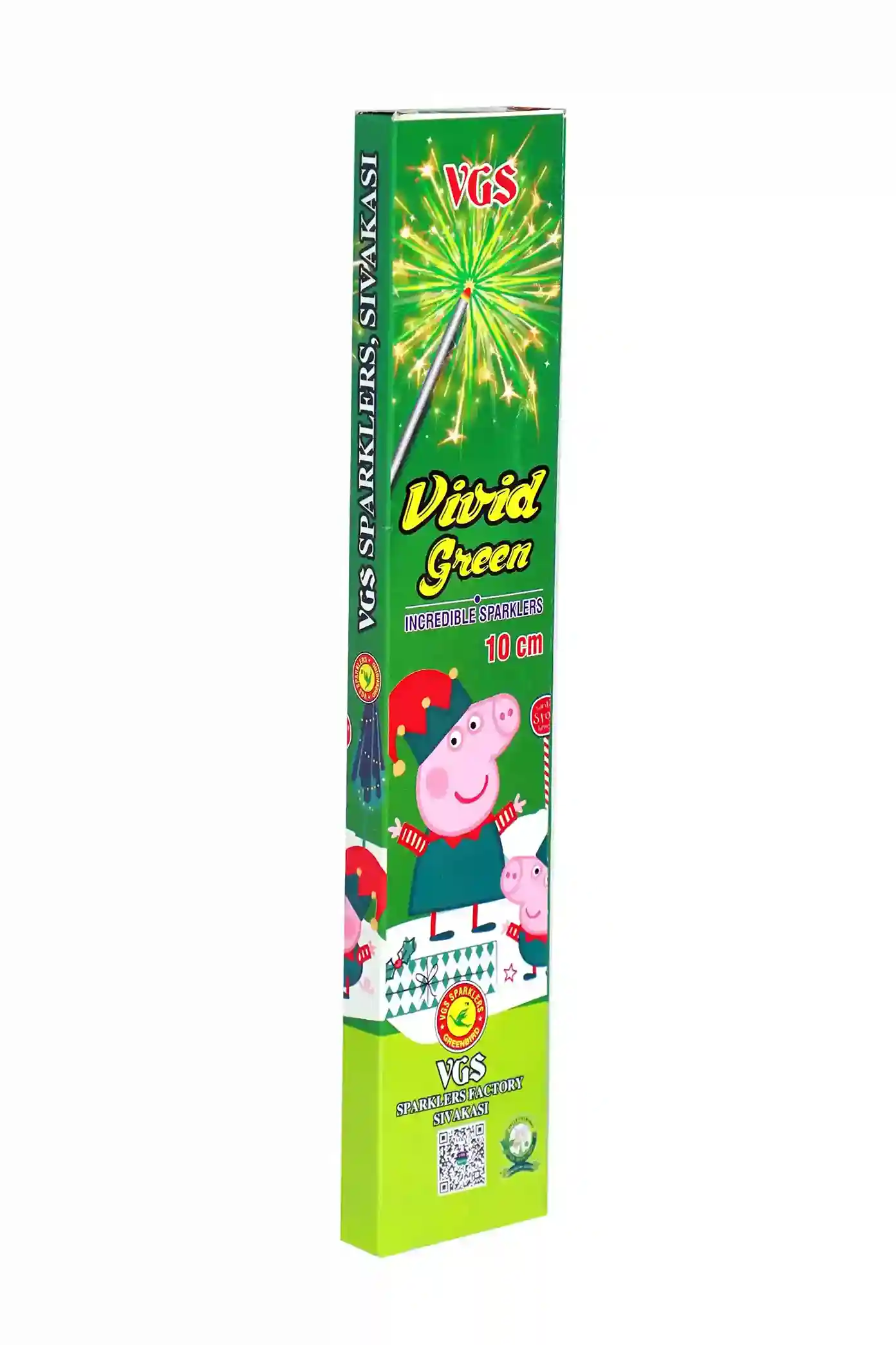 10 CM Green Sparklers | Online Crackers Sivakasi | Premium Sivakasi Sparklers